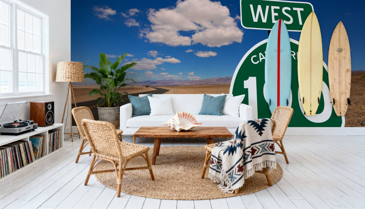 Desert Route 190 Mural Wallpaper - room preview 02