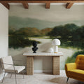 Mirror Lake Neutral Mural Wallpaper - room preview 02