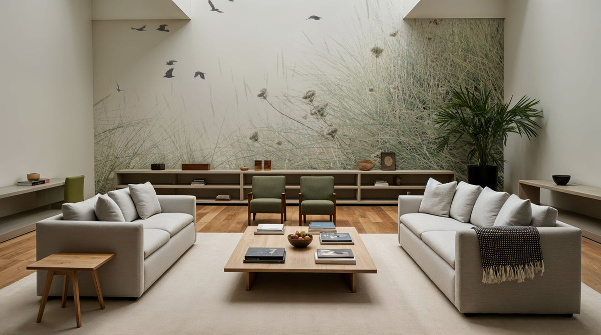 Birds Flying South Mural Wallpaper - room preview 02