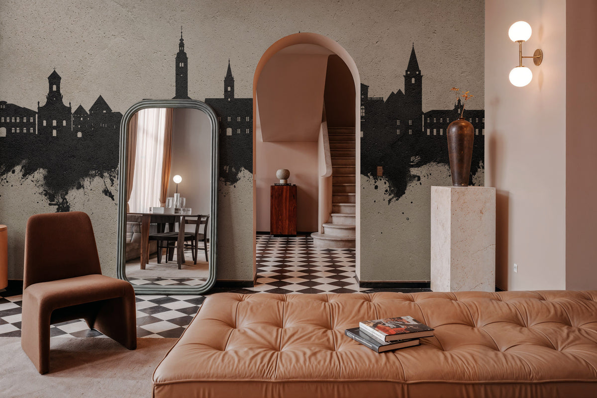 Varaždin Croatia Skyline Concrete Mural Wallpaper - room preview 02