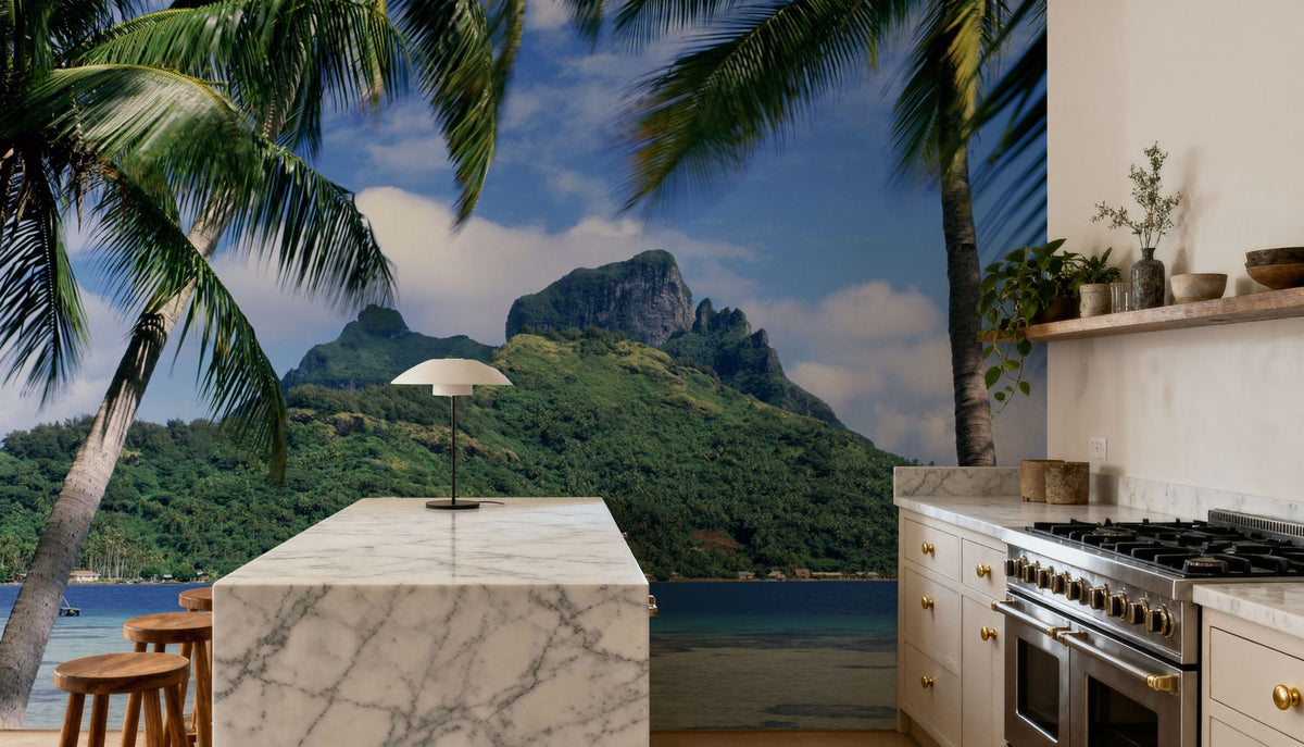 Island Paradise Palms Mural Wallpaper - room preview 02