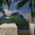 Island Paradise Palms Mural Wallpaper - room preview 02
