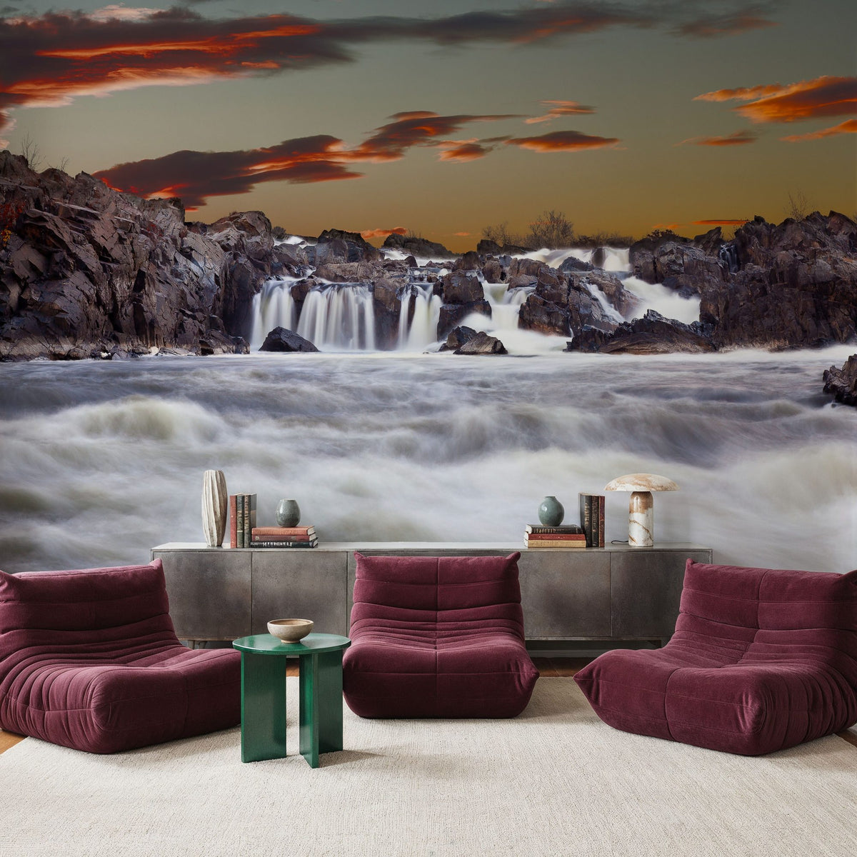 Potomac Waterfalls Mural Wallpaper - room preview 02