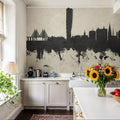 Malmö Sweden Skyline Concrete Mural Wallpaper - room preview 02