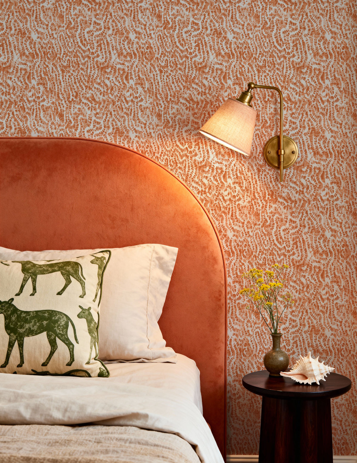 Cortex Orange Mural Wallpaper - room preview 02