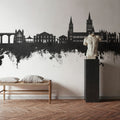 Truro England Skyline Black & White Mural Wallpaper - room preview 02