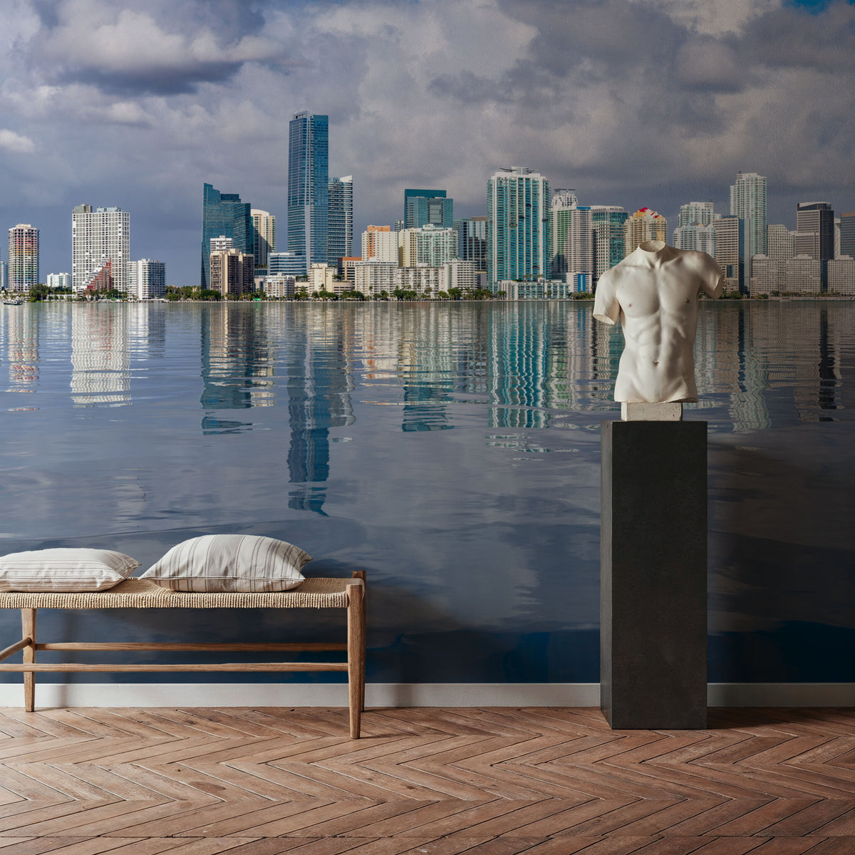 Miami Skyline Mural Wallpaper - room preview 02