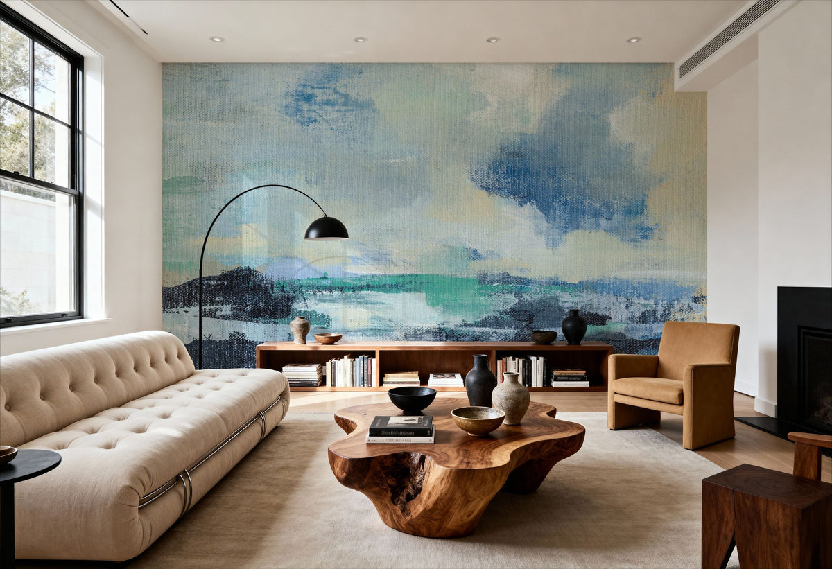 Coastal Blues I Mural Wallpaper - room preview 02