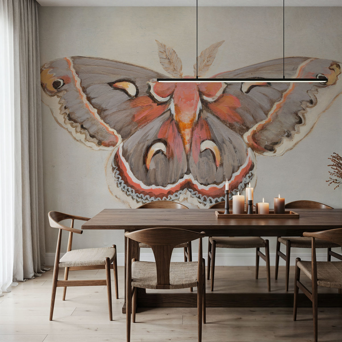 Forest Moth I Mural Wallpaper - room preview 02