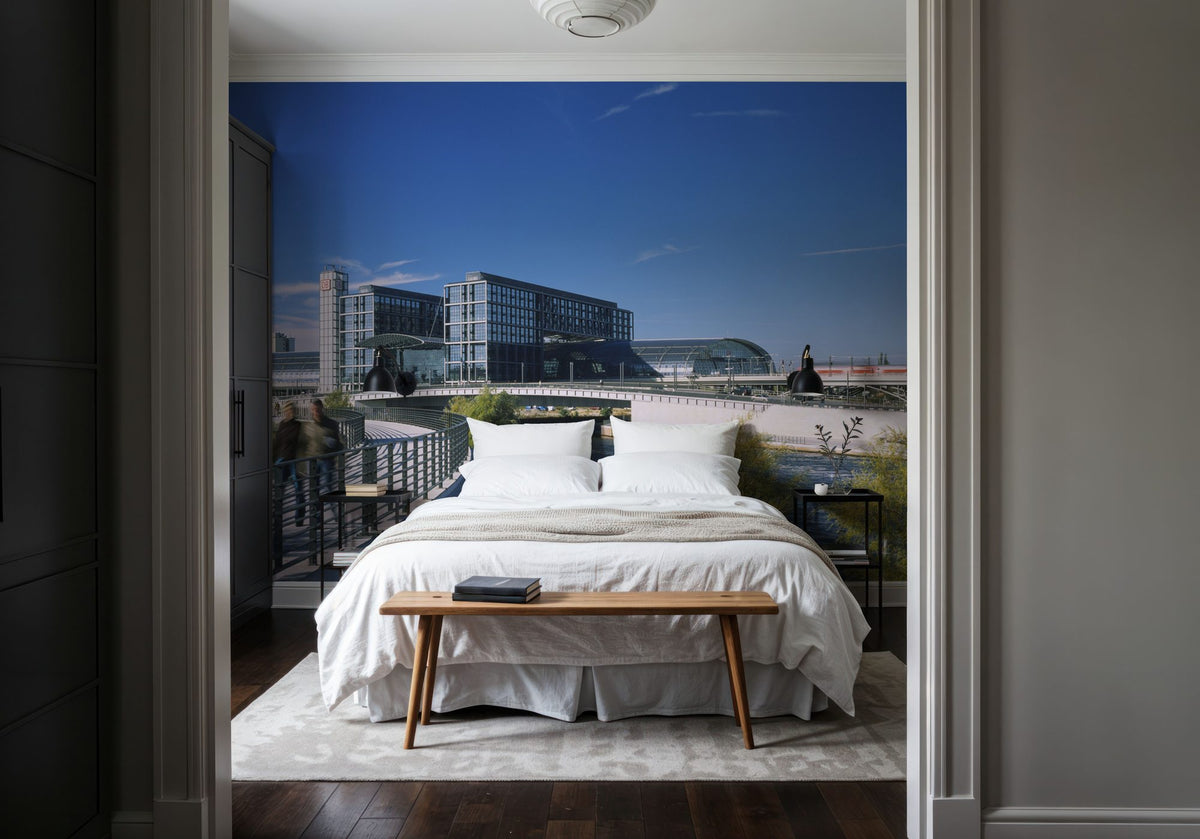 Riverside Terminal Mural Wallpaper - room preview 02