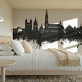 Ulm Germany Skyline Black & White Mural Wallpaper - room preview 02