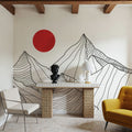 Line Mountain Sun Mural Wallpaper - room preview 02