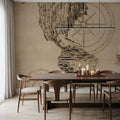 Map of Americas Mural Wallpaper - room preview 02