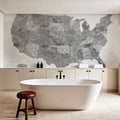 US State Map - Jimmy Wash Mural Wallpaper - room preview 02