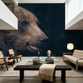 Grizzly Bear Portrait Mural Wallpaper - room preview 02