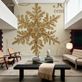 Plaid Christmas Stamp II Mural Wallpaper - room preview 02