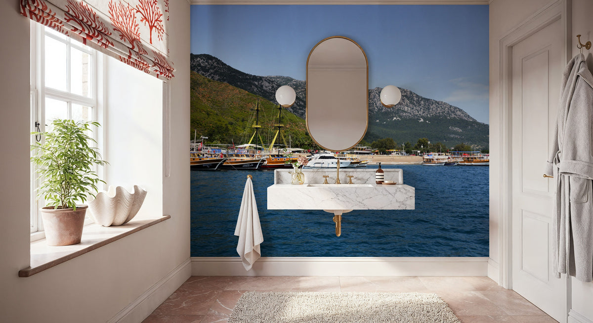 Harbor Serenity Mural Wallpaper - room preview 02