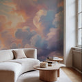 Clouding, Pink & Lavender Mural Wallpaper - room preview 02
