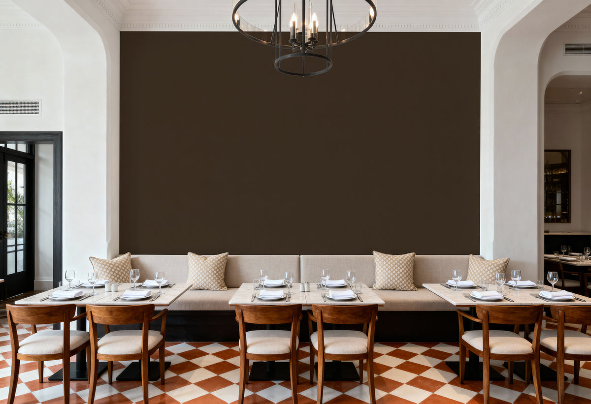 Linen Mist Murky Collection, Coffee Mural Wallpaper - room preview 02