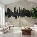 Gold Coast Australia Skyline Concrete Mural Wallpaper - room preview 02