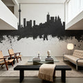 Toronto Canada Skyline Black & White Mural Wallpaper - room preview 02