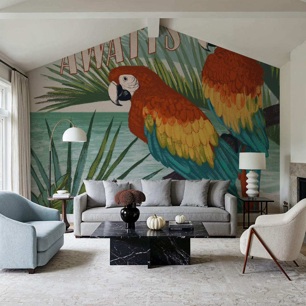 Welcome to Paradise V Mural Wallpaper - room preview 02