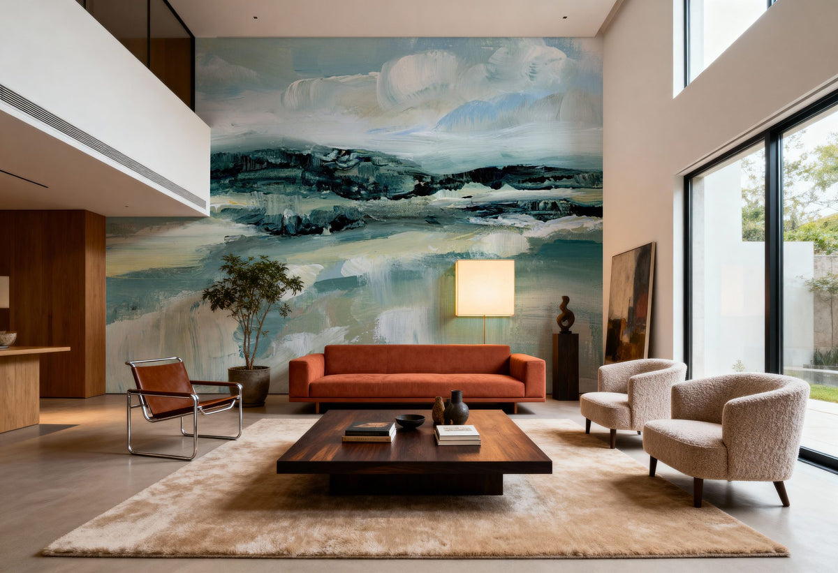 Clouds Incoming Mural Wallpaper - room preview 02