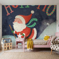 Skiing Santa Mural Wallpaper - room preview 02