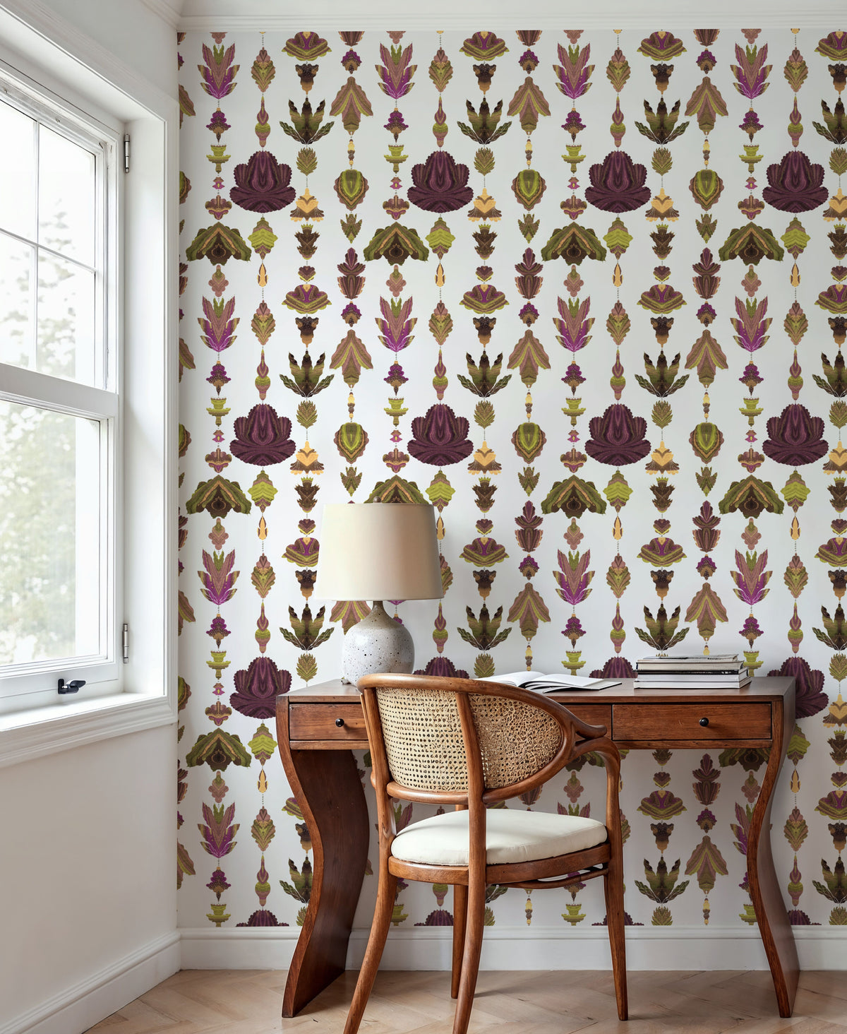 Marble Flowers, Mulberry Mural Wallpaper - room preview 02