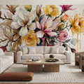Spring Bouquet II - Watercolor Flower Series Mural Wallpaper - room preview 02