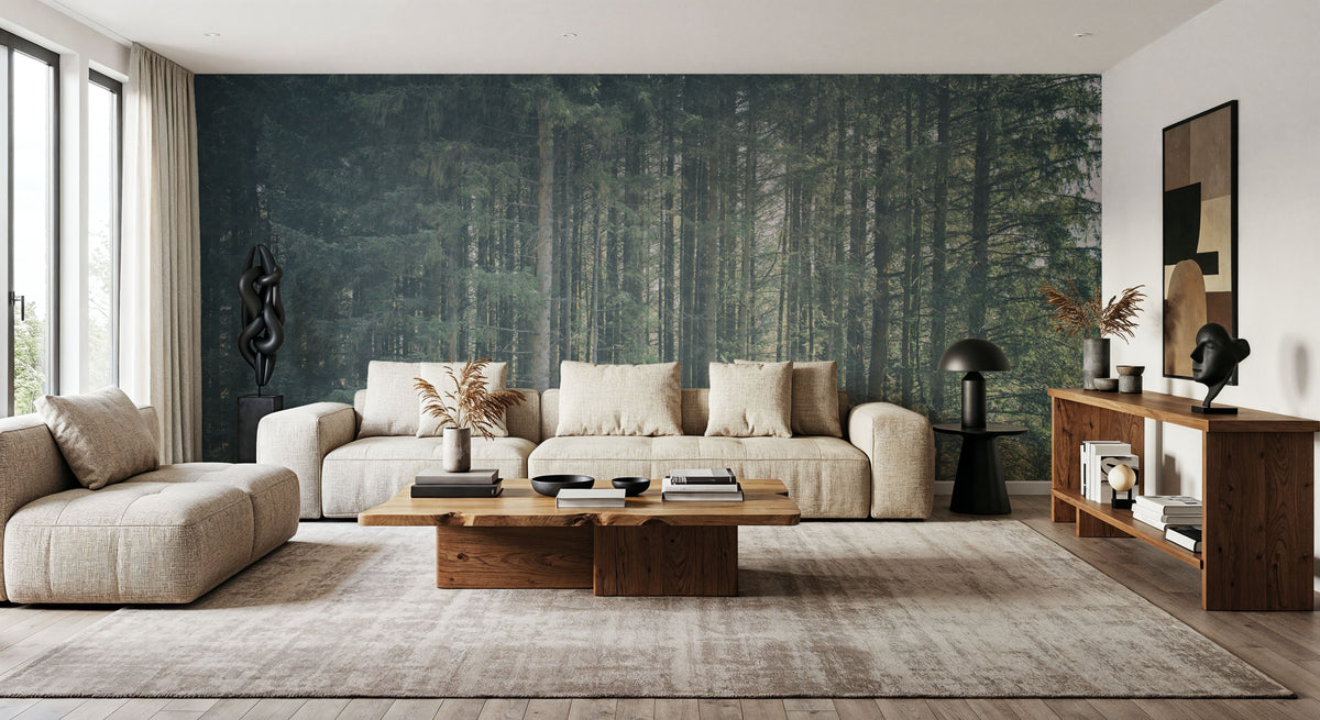 Dappled Forest Mural Wallpaper - room preview 02