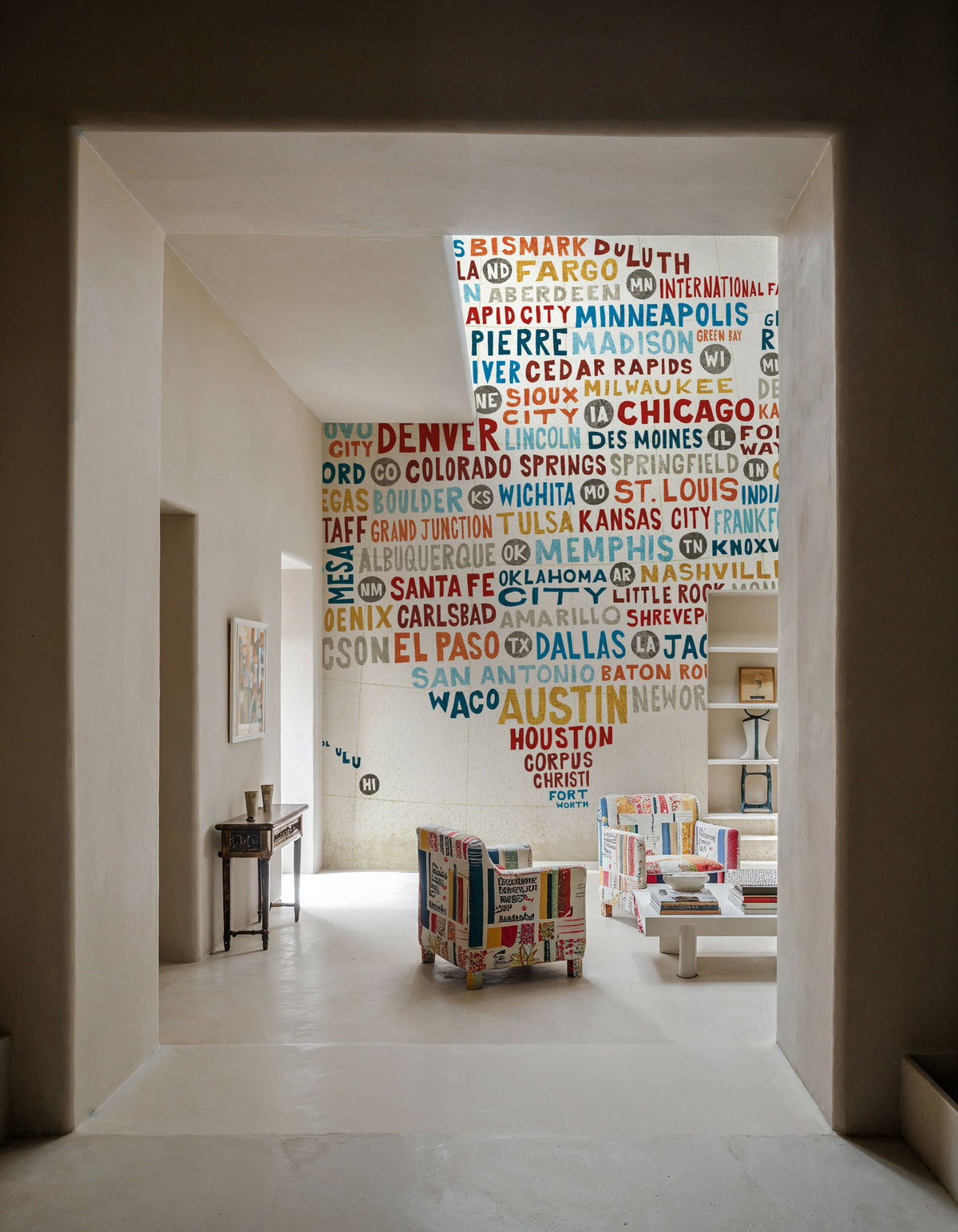 US City Map Mural Wallpaper - room preview 02