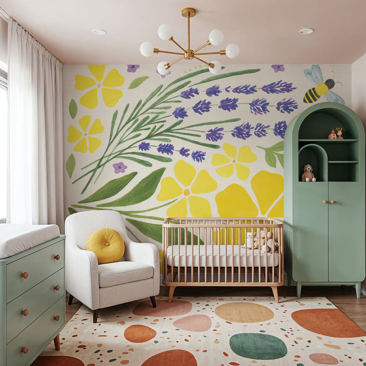 Lavender Garden III Mural Wallpaper - room preview 02