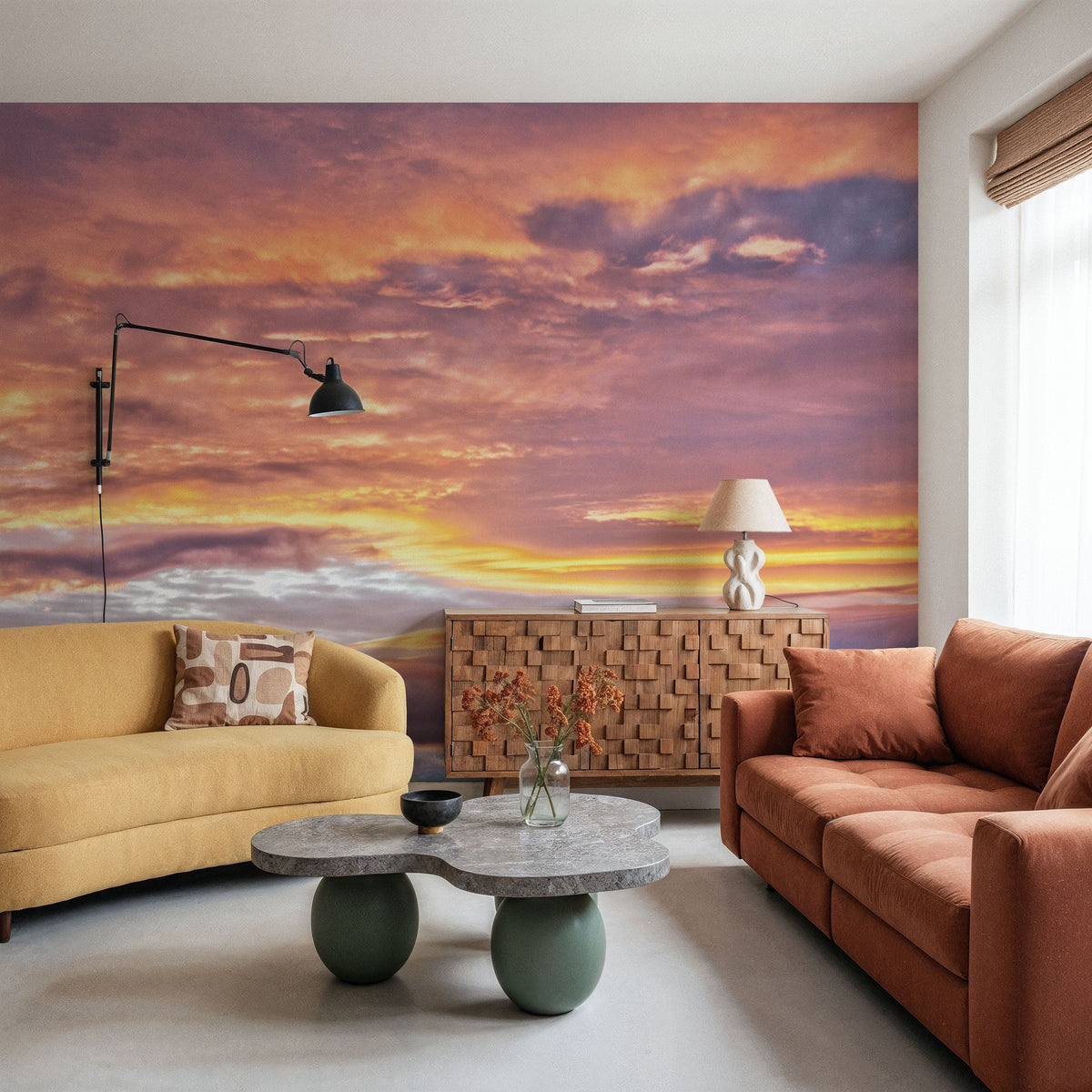 September Skies II Mural Wallpaper - room preview 02
