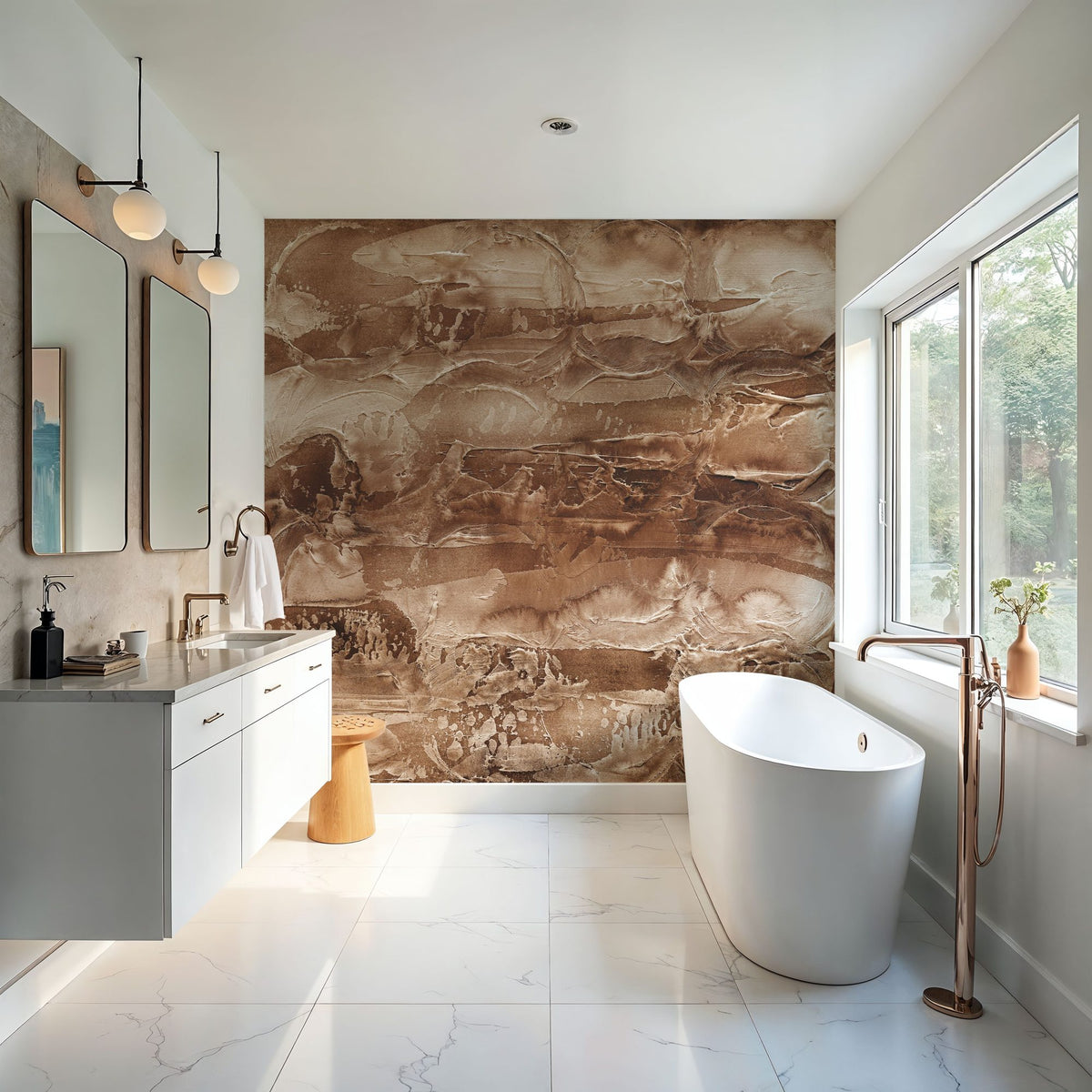Circular Horizon Mural Wallpaper - room preview 02