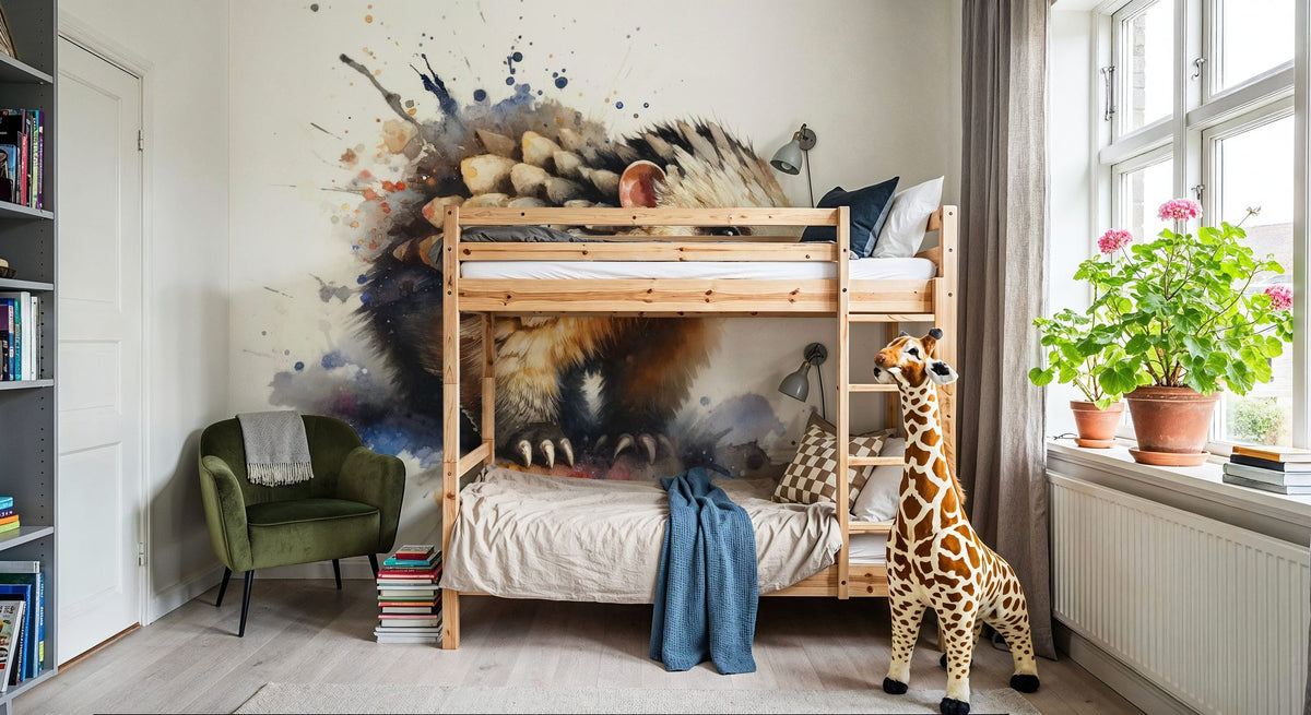 Whispers of the Forest a Pangolin's Path Mural Wallpaper - room preview 02