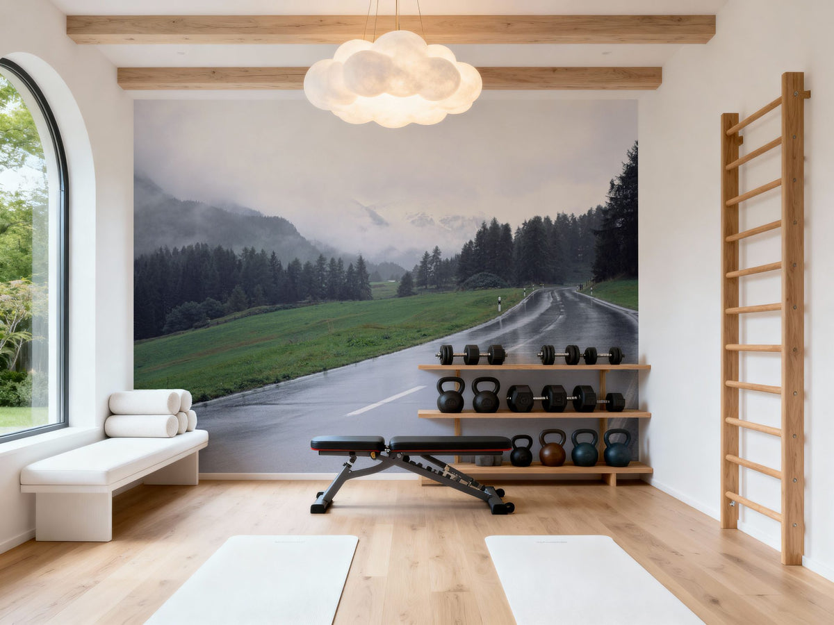 Misty Mountain Passage Mural Wallpaper - room preview 02