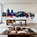 Coimbatore India Skyline Blue & Bronze Mural Wallpaper - room preview 02