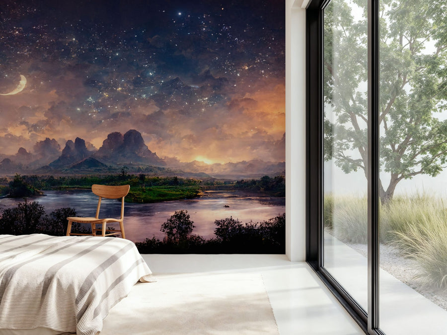 Landscape Wallpaper Mural – Scenery Wall Mural – Magic Night