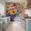 Geo Blooms Mural Wallpaper - room preview 02