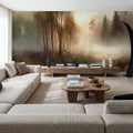 Misty Forest Escape Mural Wallpaper - room preview 02