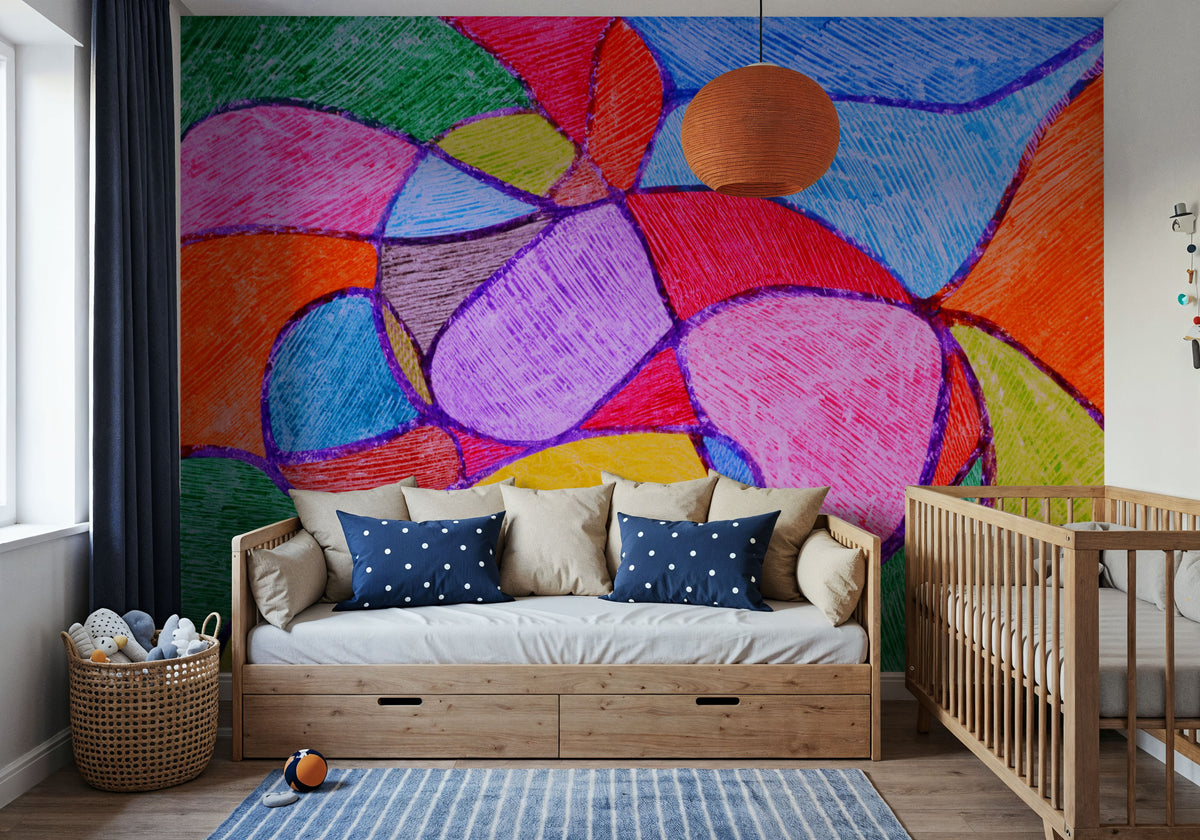 Patchwork Field Mural Wallpaper - room preview 02