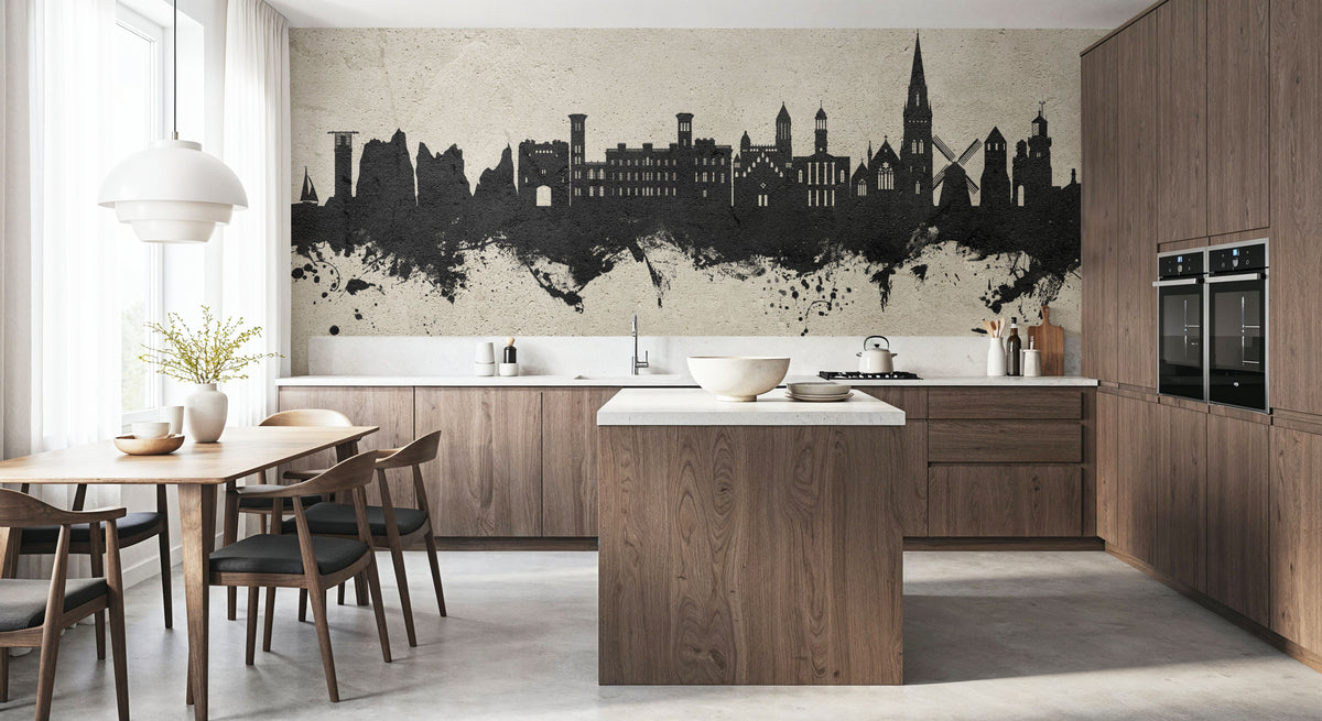 Isle of Wight England Skyline Concrete Mural Wallpaper - room preview 02