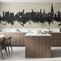 Isle of Wight England Skyline Concrete Mural Wallpaper - room preview 02