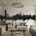Sevilla Skyline Black & White Mural Wallpaper - room preview 02