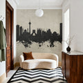 Tehran Iran Skyline Concrete Mural Wallpaper - room preview 02