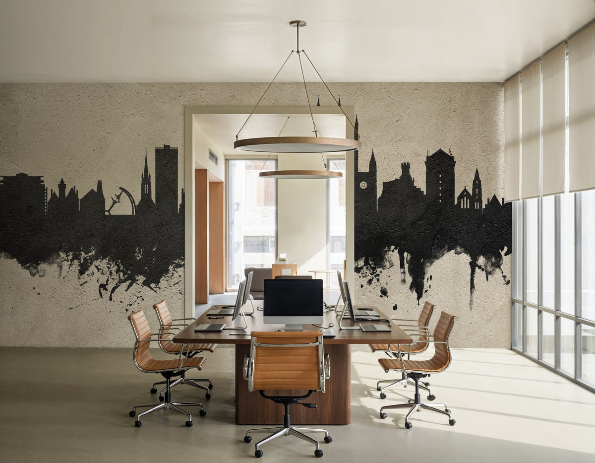 Lincoln England Skyline Concrete Mural Wallpaper - room preview 02