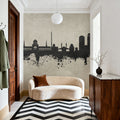Damascus Syria Skyline Concrete Mural Wallpaper - room preview 02
