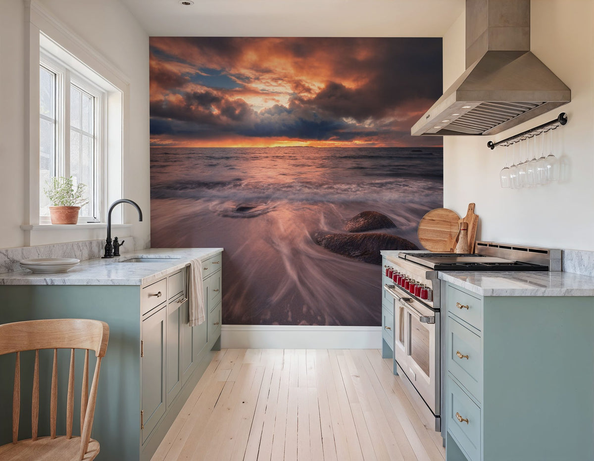 Lofoten Sunset Mural Wallpaper - room preview 02