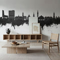 Lille France Skyline Black & White Mural Wallpaper - room preview 02